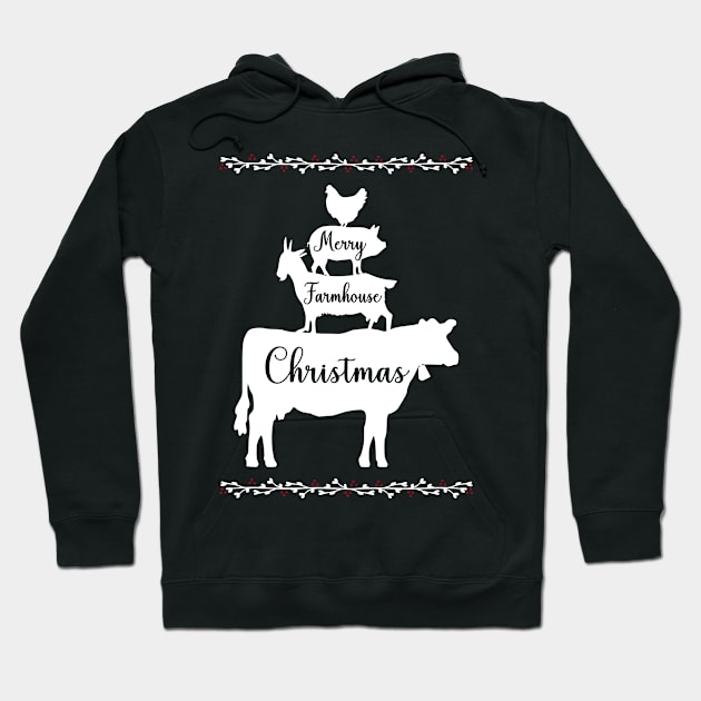 Merry Farmhouse Christmas Hoodie by StacysCellar